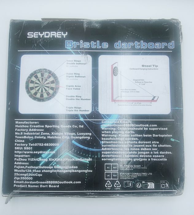 Tarcza do darta+6 rzutek Seydrey