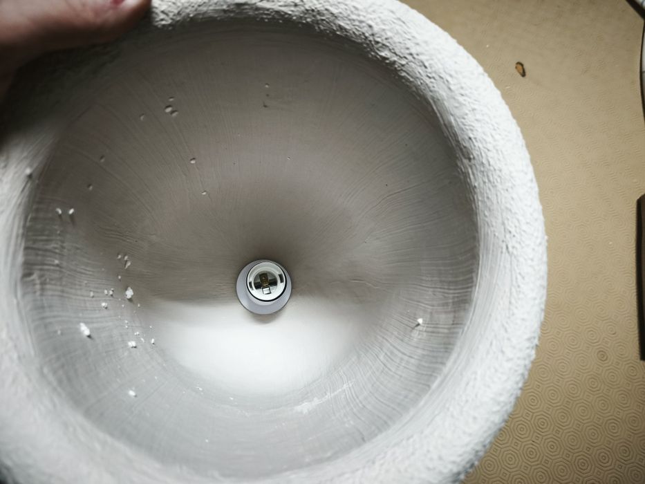 Candeeiro elegante imitação pedra