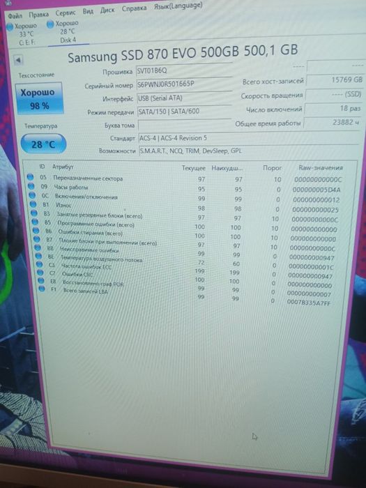 SSD 2.5 Sata Samsung 870Evo 500gb Оригинал