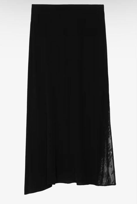 Юбка черная с кружевом Zadig & Voltaire
