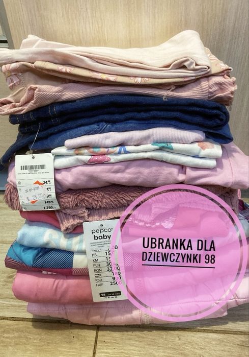 Box ubran dla dziewczynki 98