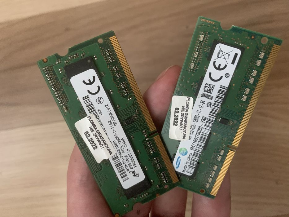 Pamięć ram do laptopa 8gb ddr3l dual channel