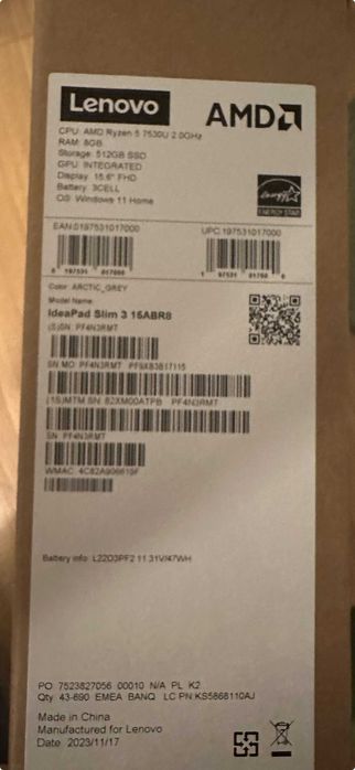 Nowy Lenovo IdeaPad Slim 315ABR8