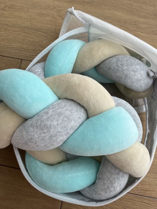 Бампер-коса Baby Veres "Mint Grey" 120*15