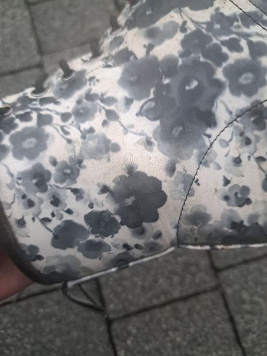 Buty  trapery  biało czarne