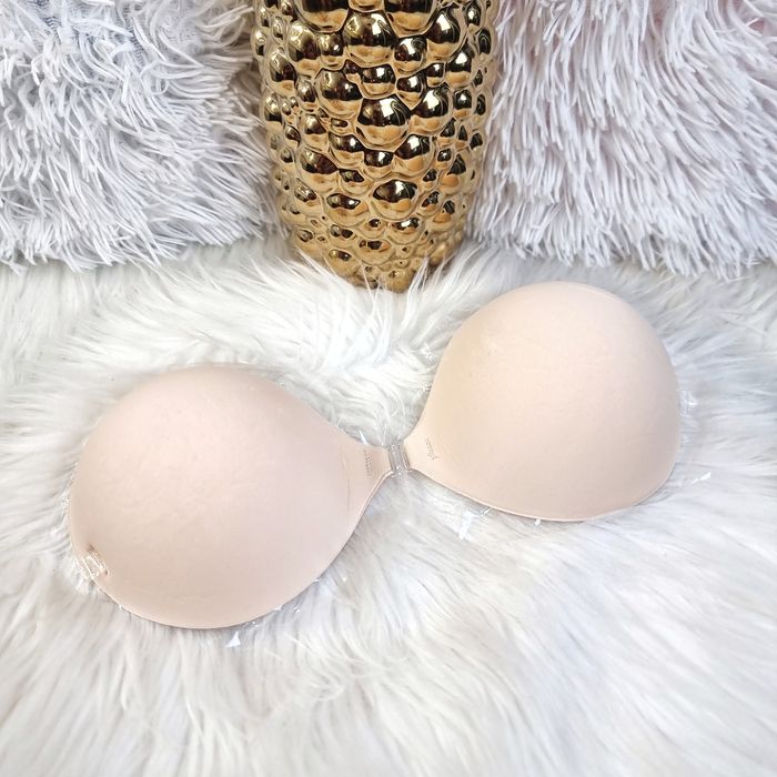 Biustonosz damski stanik samonośny ultra push up beżowy cielisty