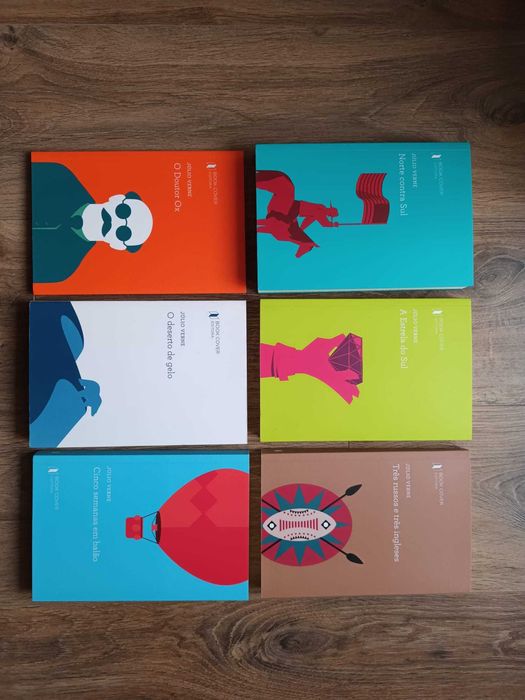 6 Livros Júlio Verne Book Cover [portes grátis]