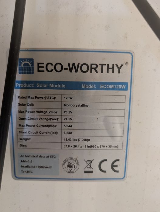 120W Solar Panel + Controller511674233390387201