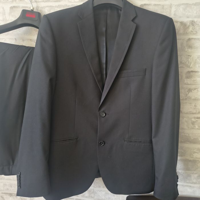 Garnitur męski Malcon czarny elegancki L