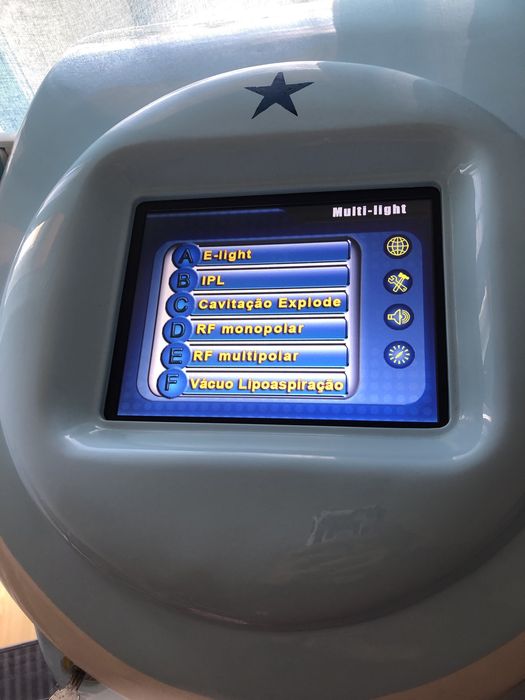 Equipamento e-light, cavitação, radiofrequência e vacuo