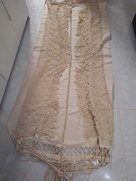 Rede creme em linho com bordado - Nova