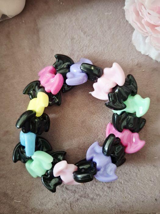 Bransoletka handmade wykonana stylu serialu Wednesday