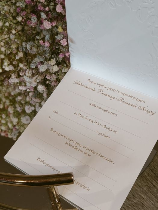 Zaproszenie na Pierwszą Komunię Świętą