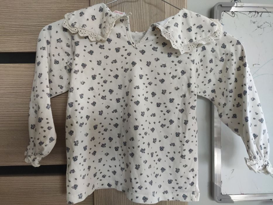 Bluzka z kołnierzykiem Zara 98