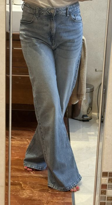 Spodnie jeansowe h&m baggy bootcut rozm. 164 s