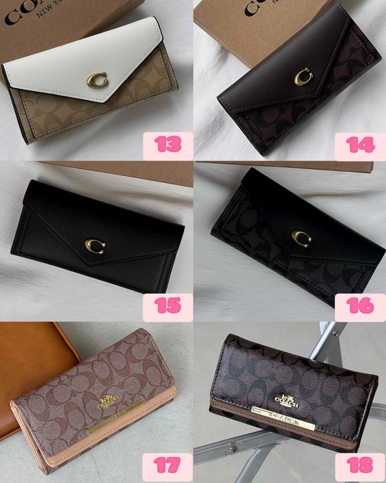 ‼️БЕЗ ПЕРЕДПЛАТИ Жіночі гаманці Coach | Повний комплект| Якісна шкіра
