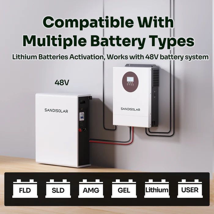 Гібридний інвертор Sandisolar 6.2kW 48V з WiFi