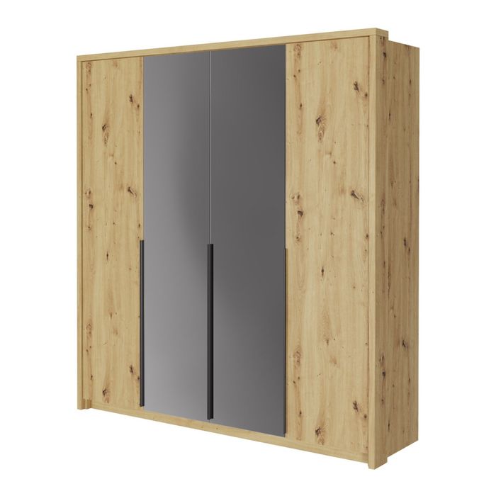 Szafa z lustrem w kolorze drewna Agata Meble