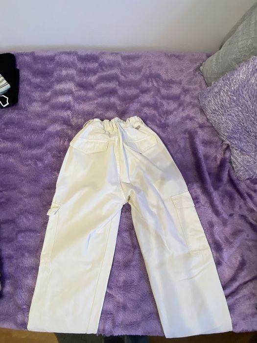 Calças Cargo - Brancas