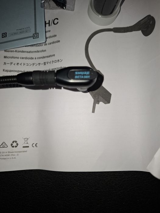 Vendo Shure Beta 98 H/C -  microfone profissional para sopros ou percussão
