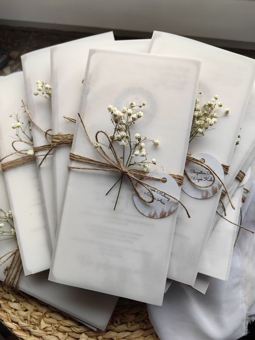 Zaproszenia na komunię boho