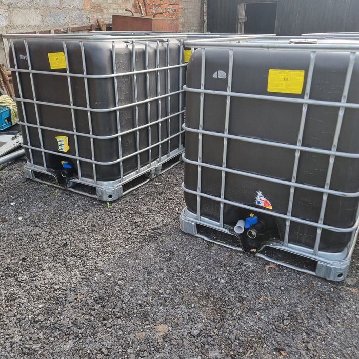 Zbiornik czarny 1000l Czysty mauzer mauser schutz czarny beczka transport