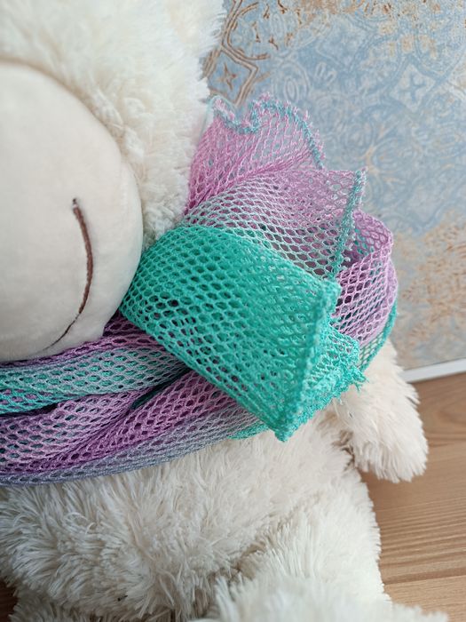 Apaszka szalik fioletowo turkus