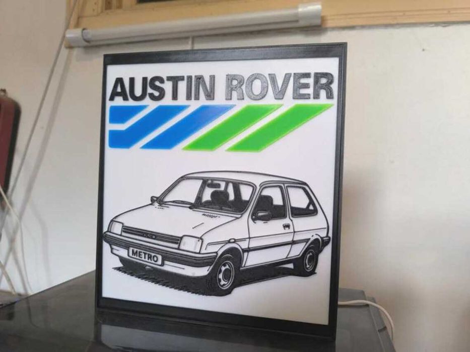 Lightbox Luminaria decorativa Austin Rover Metro