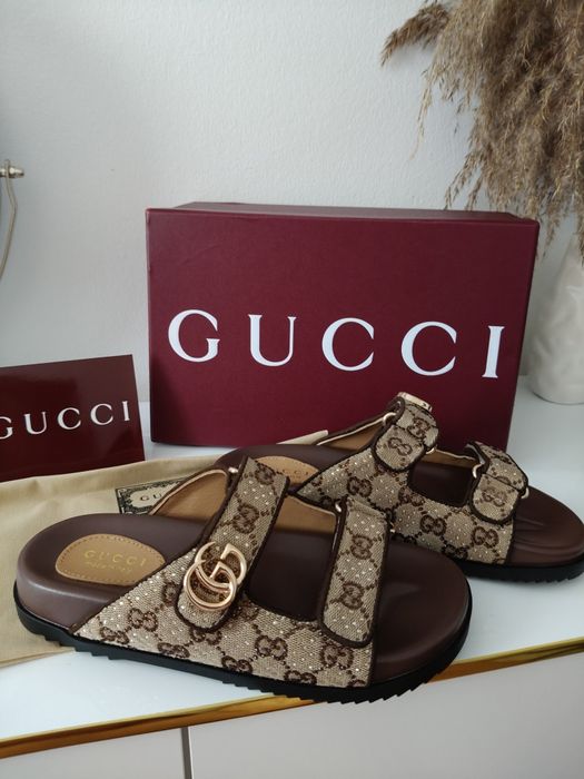 Gucci sandały beż 39