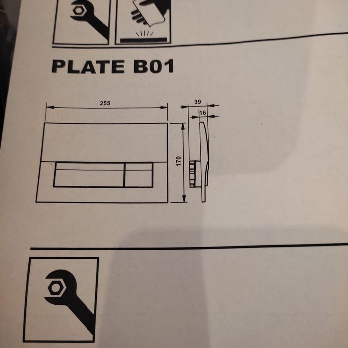 Placa de comando de descarga Sanitana LCN cinza