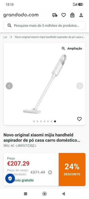 Aspirador vertical sem fio da Xiaomi, novo e na caixa original, muito bom aberto para testar, oferta dublicada por isso esta a venda.