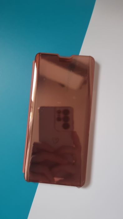 Etui z klapką do Huawei Nova 9,Honor50 Clear View Case Różowe złoto