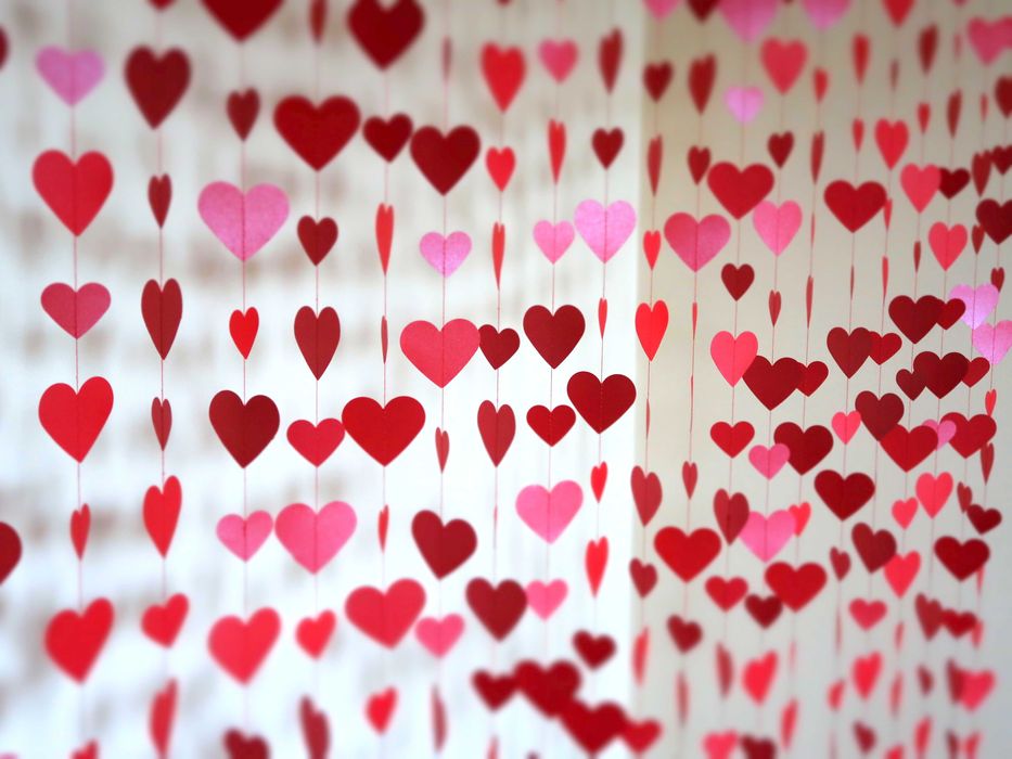 Tło fotograficzne, ścianka do zdjęć walentynki serca 150x200 cm