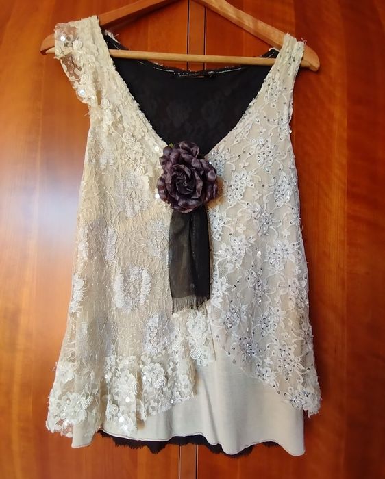 Top de renda Twins Set