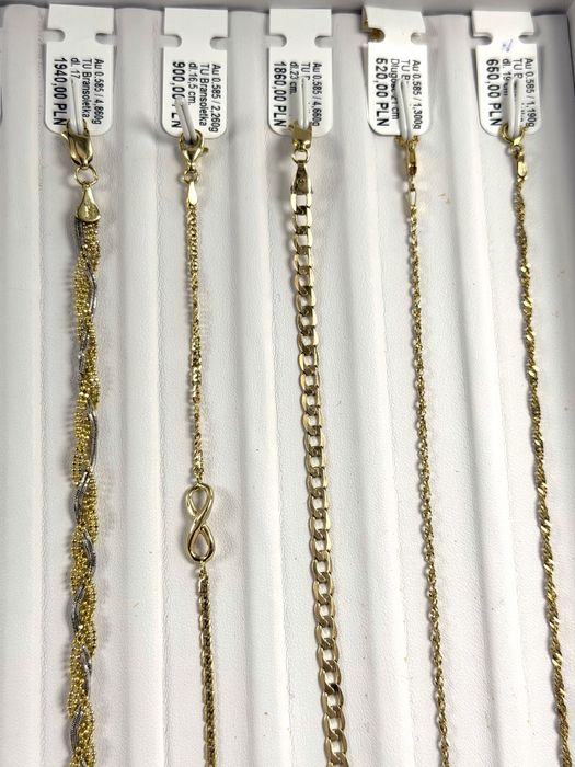 Złota bransoletka 19,5 cm