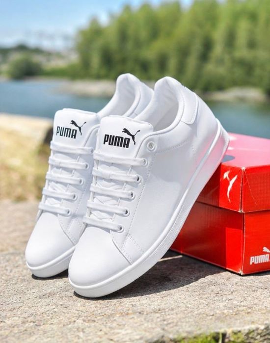 Пума мужские кросовки / puma / кросовки пума / кожаные красовки / кеды белые / красивки мужские / мягкие красивки
