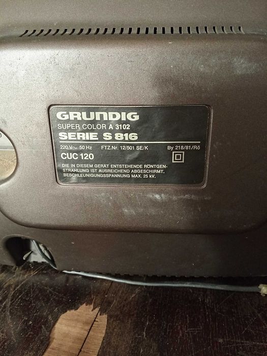 Vendo TV Grundig Super Color A3102 – Série S816
