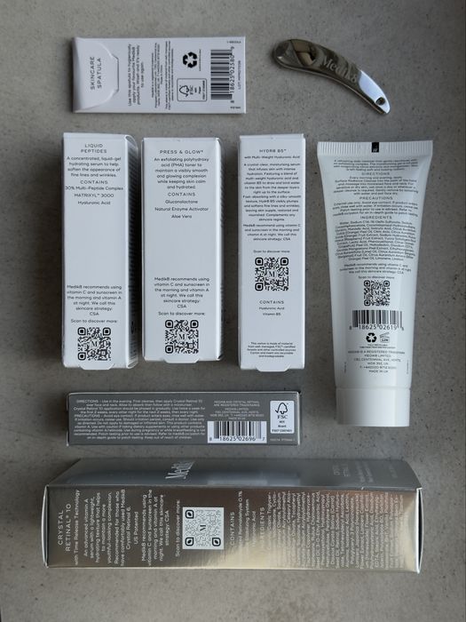 Medik8 travel size семпл гель сиворотка тонік ретиналь