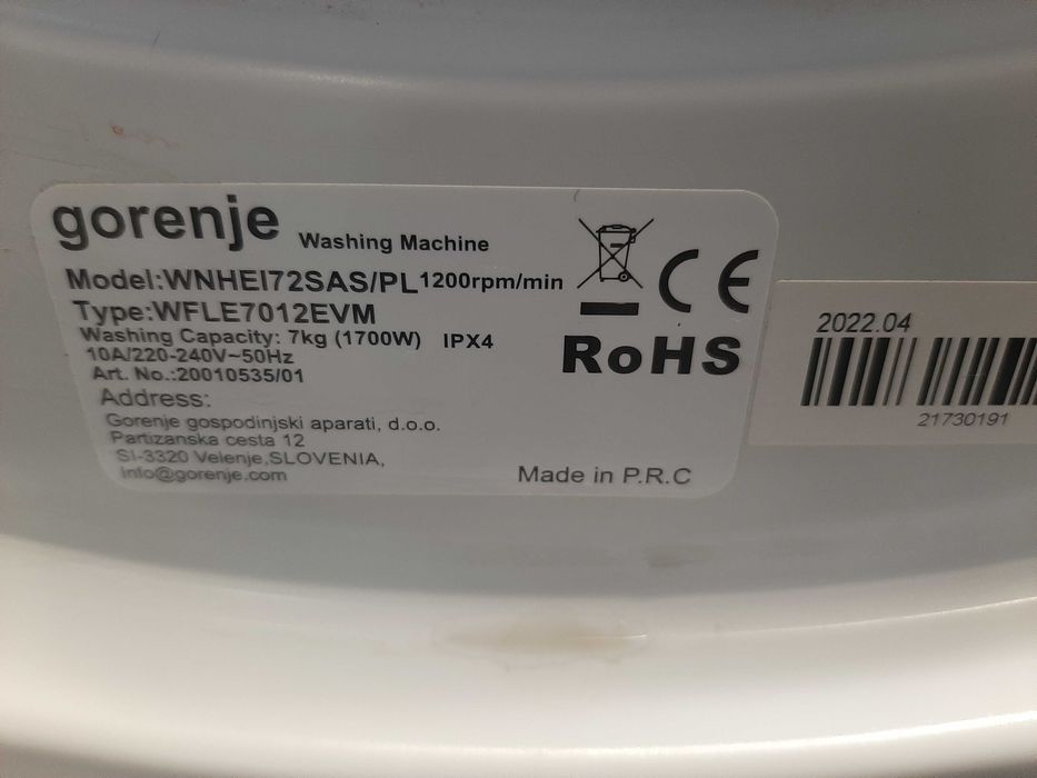 Wszystkie części do pralki Gorenje panel czujnik komora pojemnik wąż