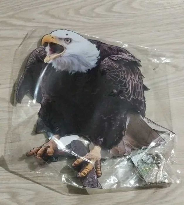 Прочный подвесной отпугиватель птиц вид орла с колокольчиком для сада