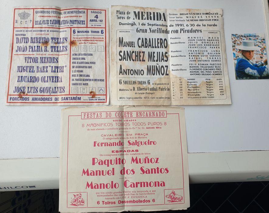 Panfletos antigos tauromaquia