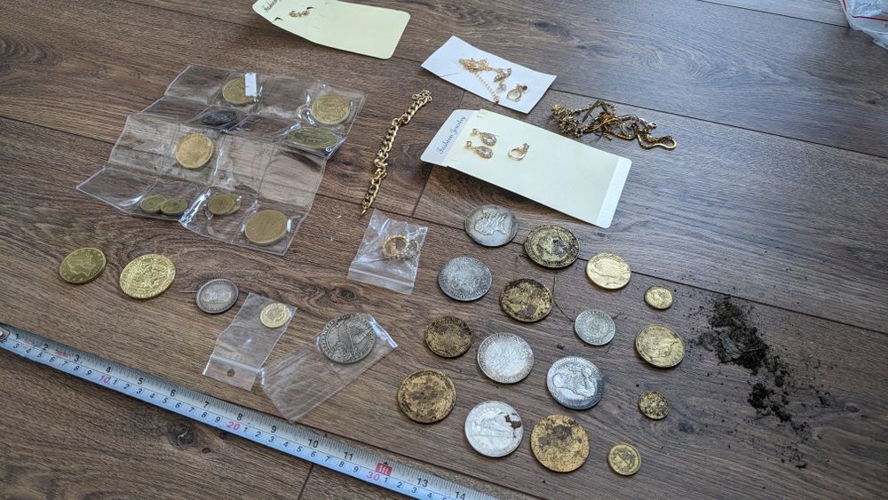 Złote monety wykopki