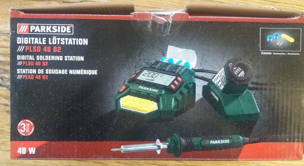 Паяльна станция сГермании Parkside PLSD 48/С ДИСПЛЕЕМ/цифрова/паяльник