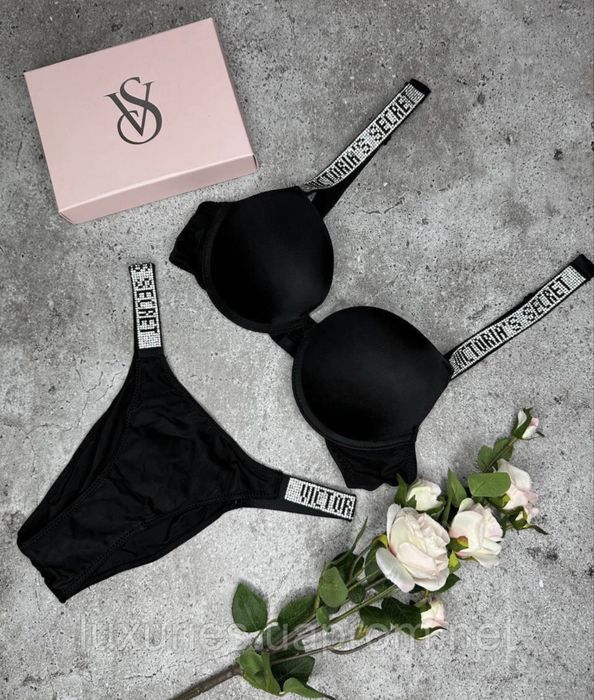 Комплект жіночої білизни Victoria’s  Secret, чорний 80B