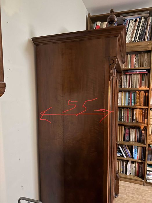 Stylowa drewniana szafa / witryna biblioteczna – klasyk