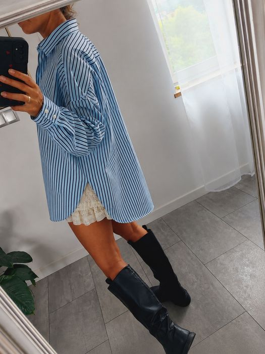 Koszula paski zara 42 xl nowa