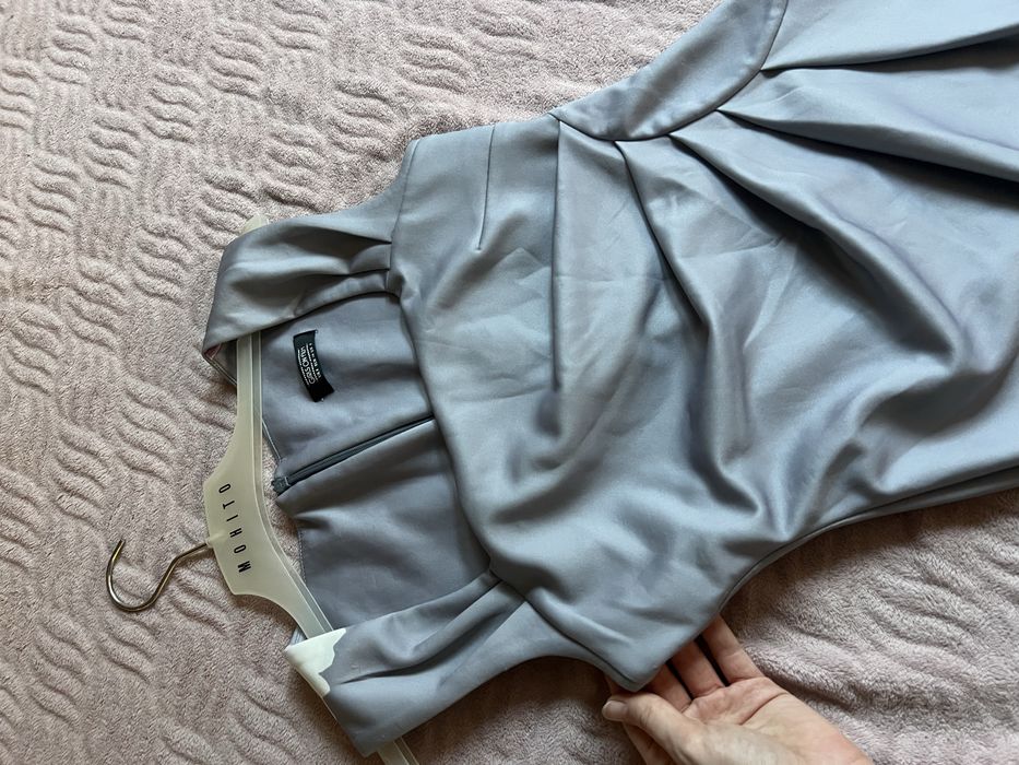 Piękna sukienka damska S błekitna kwiaty sukienka na wesele