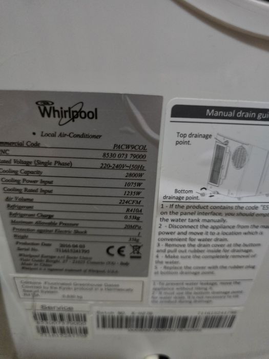 Nagrzewnica / Klimatyzator przenośny Whirlpool