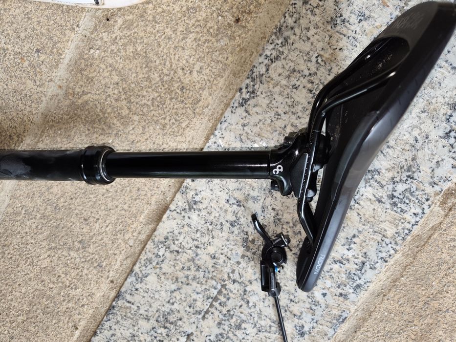 Kit Espigão Telescópico OC MC20 31.6mm + Selim Fizik Ridon + Manípulo Shimano