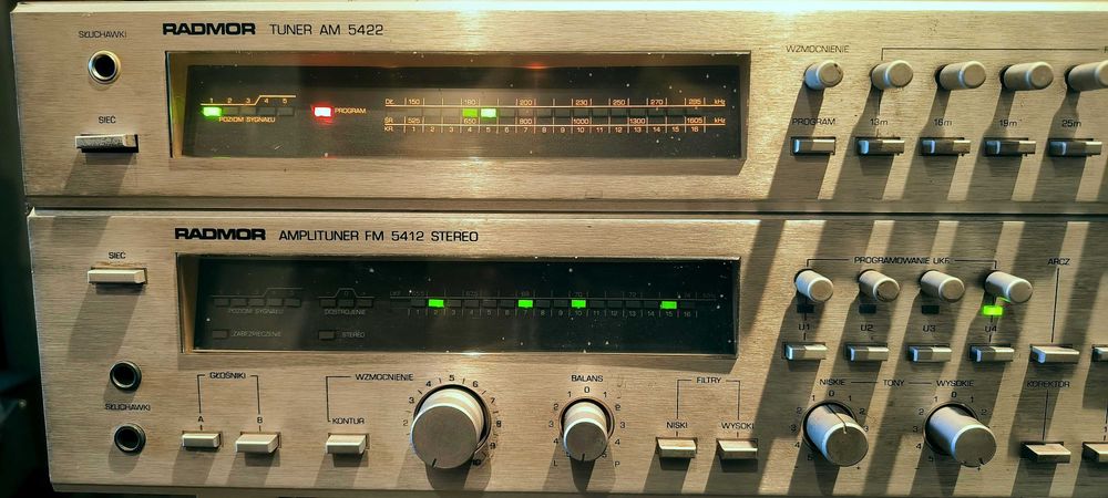 Amplituner Radmor  Unitra  5412 FM Quasi Quadro Hi-Fi oryginalny i przestrojony UKF
